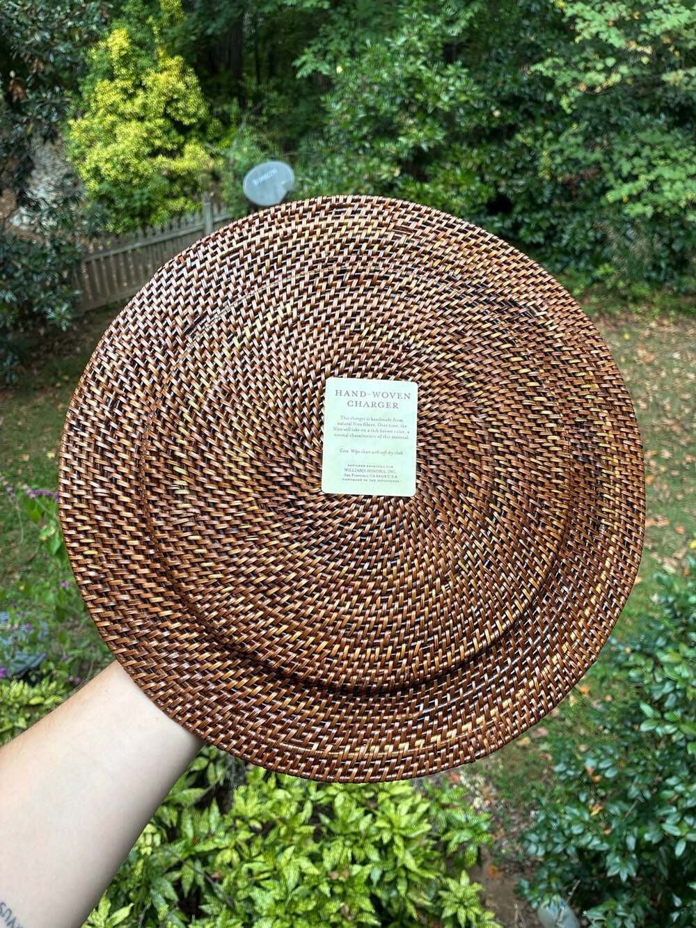 Williams Sonoma Hand-Woven Nito Charger Plate Set of 5 - Picture 5 of 5